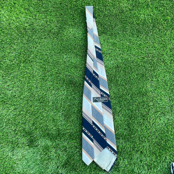 Cervantes vintage 90's striped light multicolor tie - Picture 7 of 8